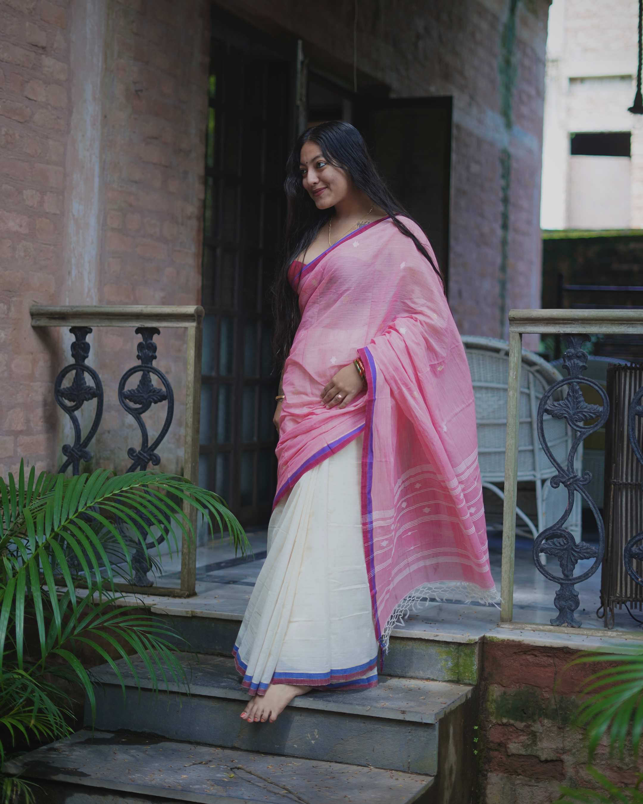 400 Counts Muslin Saree